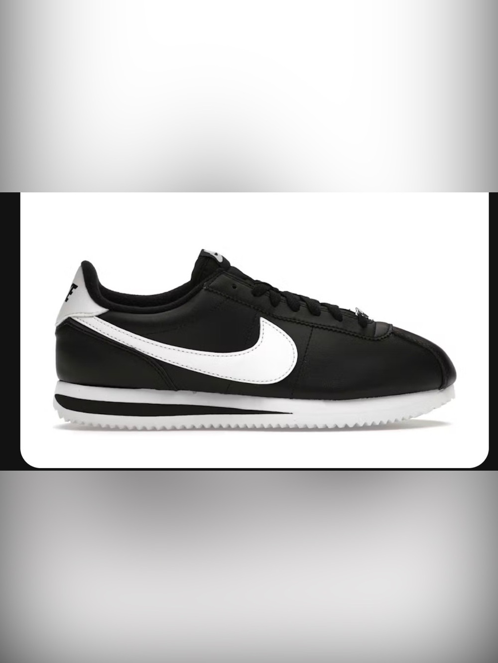 Nike Cortez Basic Black White Sneakers Youth 7Y Unisex Classic Shoes